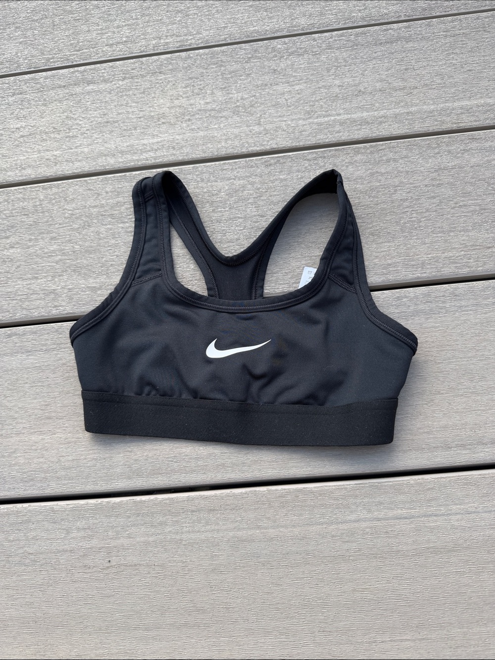 Nike Girls Black Dri-FIT Sports Bra - Supportive Racerback